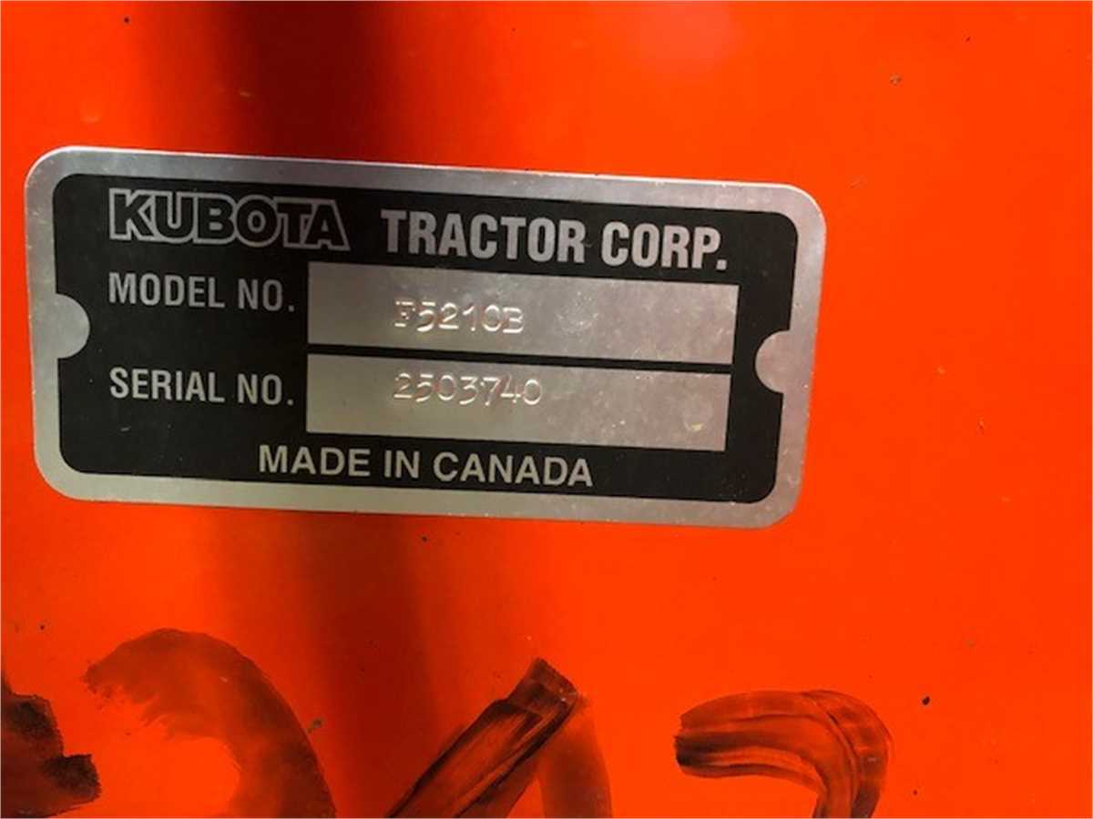 Kubota F5210B SNOWBLOWER (For F60 & F-Series Front Mount Mowers) Online ...