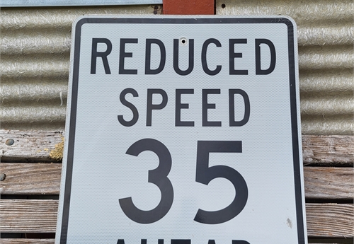 Reduced speed Sign