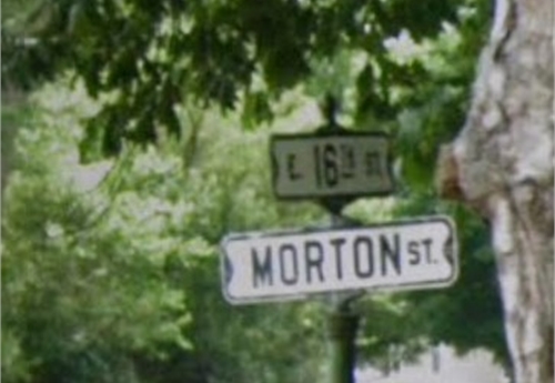 Falls City Street Sign - Morton St & 16th St