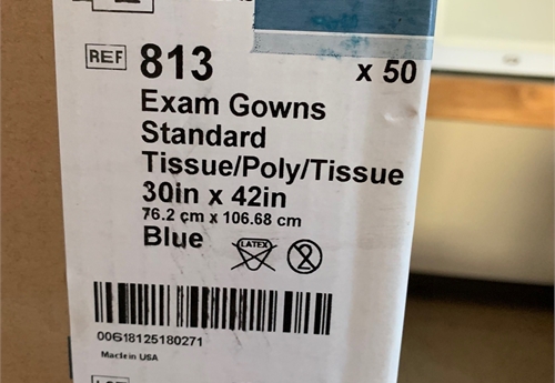Standard Tissue Exam Gowns