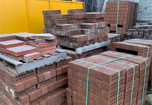 Commercial building bricks 4inch x 4inch by 12inch long.