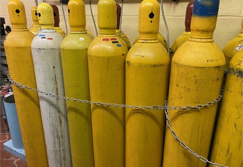 Quantity of Six 4500 PSI Steel Cylinders From air cascade system