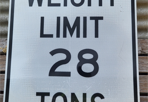Weight limit sign