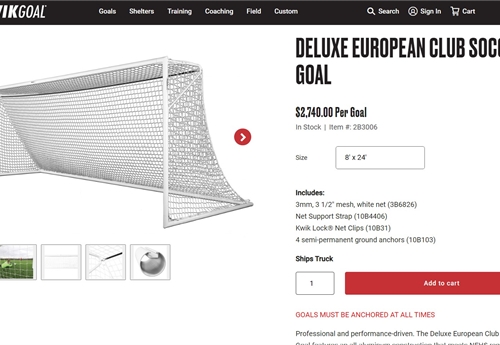 Used Quick Goal Deluxe Euro Club Goal
